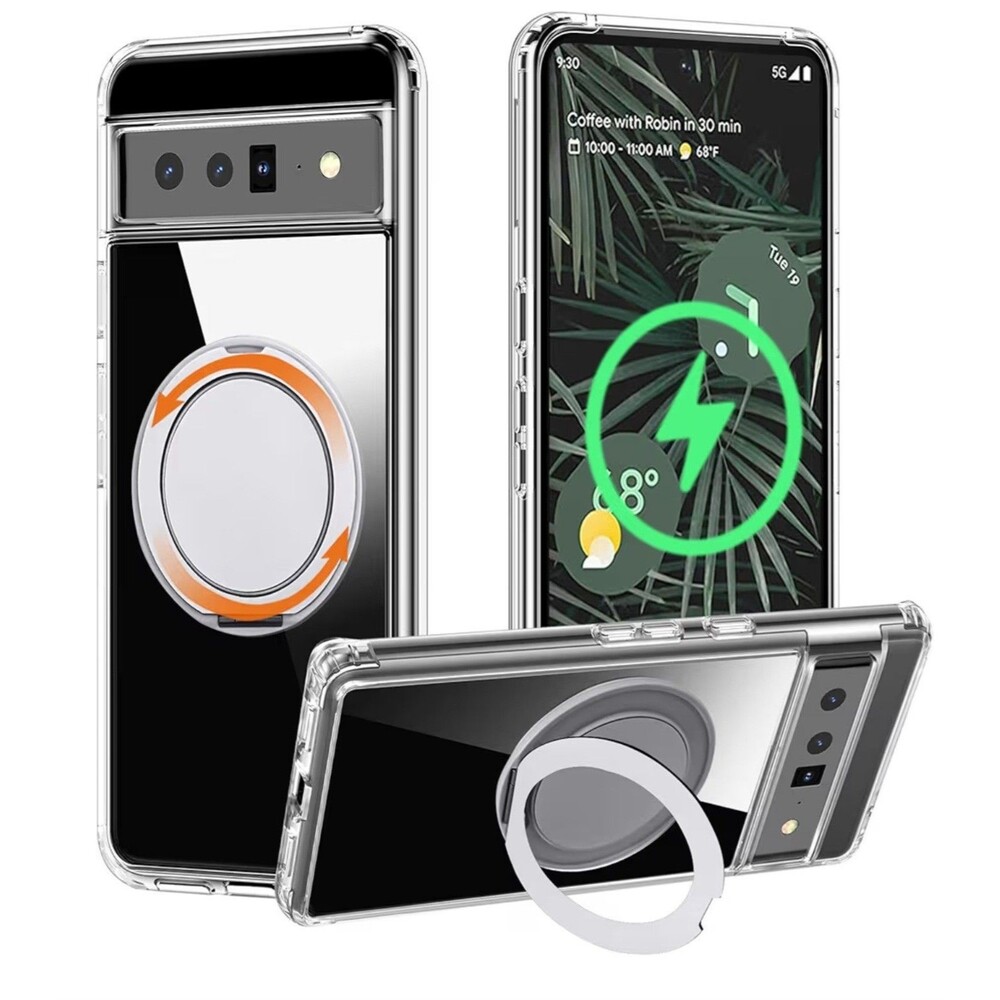 Magnetic Stand Case for Google Pixel 6 Pro - Clear